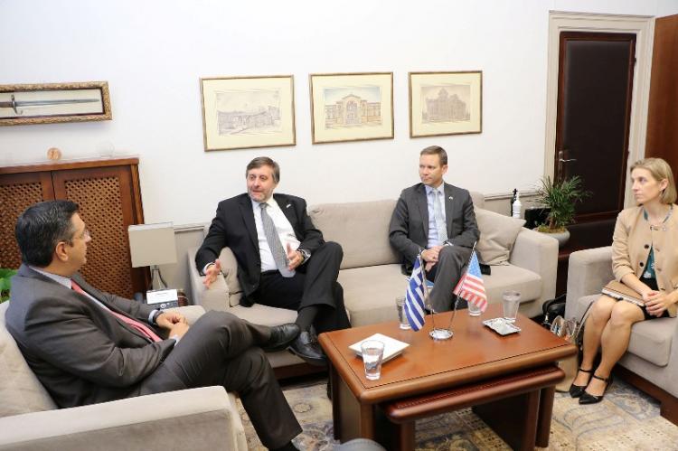 Συνάντηση του Περιφερειάρχη Κ. Μακεδονίας Απ.Τζιτζικώστα με το β. Αναπληρωτή Υπ. Εξωτερικών των ΗΠΑ M. Palmer
