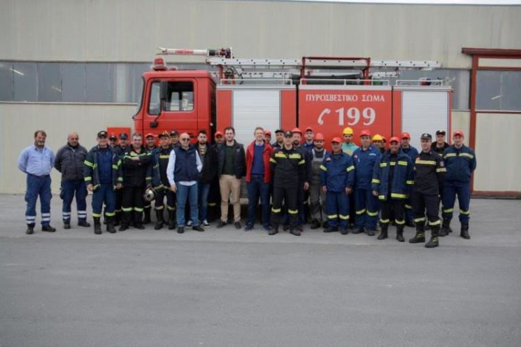 Άσκηση ετοιμότητας της Πυροσβεστικής Υπηρεσίας Νάουσας στην εταιρία Σ. ΣΙΝΟΣ & ΣΙΑ  ΑΕ