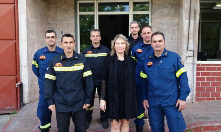Επίσκεψη της Υφυπουργού Προστασίας του Πολίτη στις εγκαταστάσεις της Πυροσβεστικής Υπηρεσίας Νάουσας