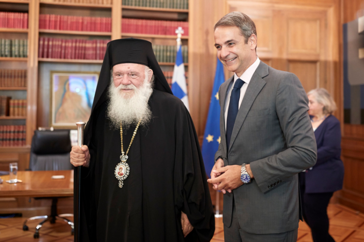 Συνάντηση του Πρωθυπουργού Κυριάκου Μητσοτάκη με τον Αρχιεπίσκοπο Αθηνών και Πάσης Ελλάδος κ. Ιερώνυμο
