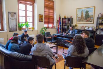 Μαθητές του 5ου ΓΕΛ Βέροιας συναντήθηκαν με τον Δήμαρχο Βέροιας, Κ. Βοργιαζίδη