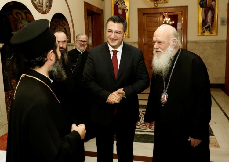 Συνάντηση του Προέδρου της ΕΝΠΕ, Περιφερειάρχη Κ.Μακεδονίας, Απ.Τζιτζικώστα, με τον Αρχιεπίσκοπο Αθηνών και Πάσης Ελλάδος Ιερώνυμο