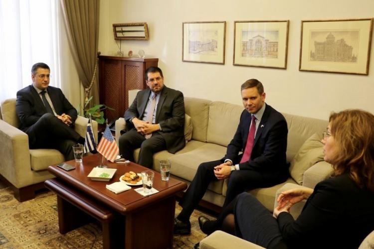 Συνάντηση του Α.Τζιτζικώστα με τον Επιτετραμμένο στην Πρεσβεία των ΗΠΑ David Burger και το Γενικό Πρόξενο των ΗΠΑ στη Θεσ/νίκη Gregory Pfleger