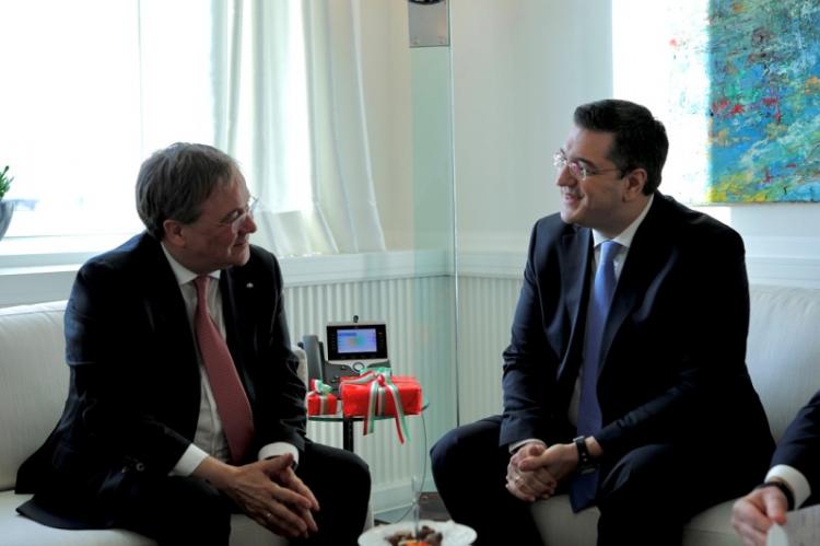 Συνάντηση του Προέδρου της Ευρωπαϊκής Επιτροπής των Περιφερειών Α.Τζιτζικώστα με τον Πρωθυπουργό της Β.Ρηνανίας-Βεστφαλίας A.Laschet στο Ντίσελντορφ