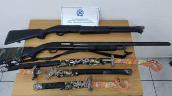 Κατάσχεση όπλων και σπαθιών από το Τμήμα Ασφάλειας Βέροιας