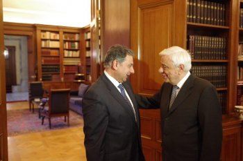 Συνάντηση του Προέδρου της Δημοκρατίας με τον Πρόεδρο της Ελληνικής Συνομοσπονδίας Εμπορίου & Επιχειρηματικότητας