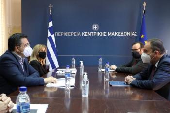 Συνάντηση του Περιφερειάρχη Κεντρικής Μακεδονίας Απ.Τζιτζικώστα με τον Υπουργό Ναυτιλίας και Νησιωτικής Πολιτικής Ι.Πλακιωτάκη