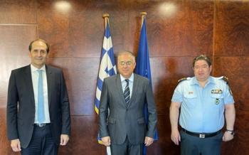 Συνάντηση Βεσυρόπουλου με τον Υπουργό Προστασίας του Πολίτη και τον Αρχηγό της ΕΛ.ΑΣ. για την ίδρυση τμήματος Τροχαίας Αυτοκινητοδρόμων Ημαθίας
