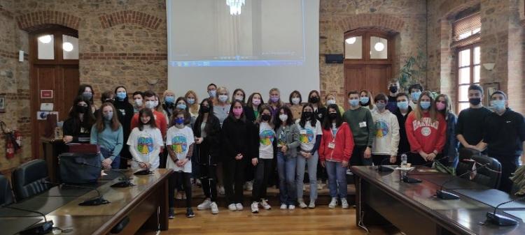 Επίσκεψη μαθητών από Γερμανία, Ιταλία και Λετονία στο Δημαρχείο Βέροιας, στα πλαίσια Προγράμματος Erasmus που συμμετέχει το 3ο Γυμνάσιο Βέροιας