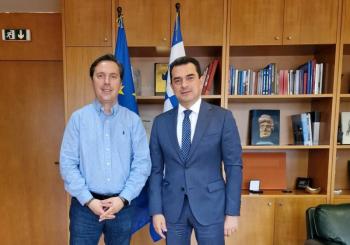 Συνάντηση Δημάρχου Νάουσας Νικόλα Καρανικόλα με τον Υπουργός Περιβάλλοντος και Ενέργειας Κώστα Σκρέκα