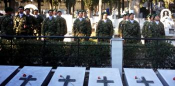 Επιμνημόσυνη δέηση της Ι Μεραρχίας Πεζικού στο Στρατιωτικό Κοιμητήριο Βέροιας, το Σάββατο 10 Φεβρουαρίου