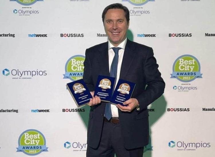 Δύο χρυσά βραβεία και ένα χάλκινο απέσπασε ο Δήμος Νάουσας στα «Best City Awards 2023»