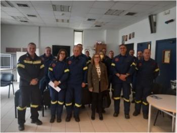 Επίσκεψη Στέλλας Αραμπατζή στη Διεύθυνση Αστυνομίας και στην Πυροσβεστική Υπηρεσία Ημαθίας