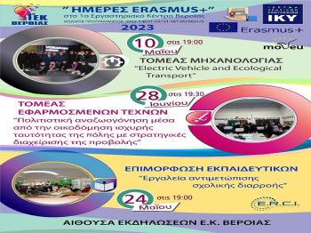 Πρόσκληση στις ημέρες Erasmus+ από το 1ο ΕΚ Βέροιας