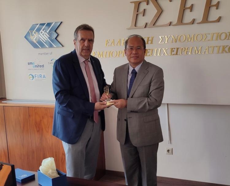Η ενίσχυση του διμερούς εμπορίου Ελλάδας - Κίνας στο επίκεντρο της Συνάντηση της ΕΣΕΕ με τον Πρέσβη της Κίνας στην Ελλάδα