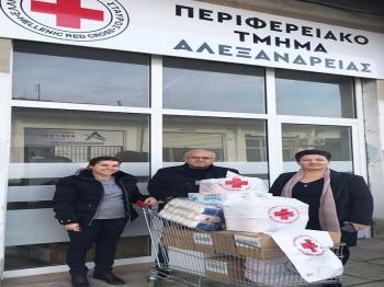 Δωρεά βρεφικών τροφών και τροφίμων μακράς διάρκειας στις Δομές Παροχής Βασικών Αγαθών του Δήμου Αλεξάνδρειας από το Περιφερειακό Τμήμα του Ελληνικού Ερυθρού Σταυρού