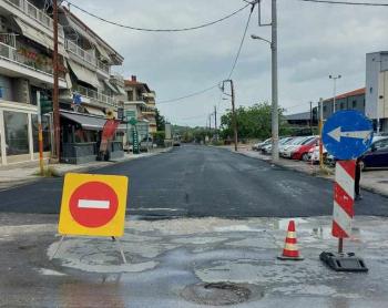 Σε εξέλιξη οι εργασίες στην οδό Παυσανίου στο πλαίσιο του έργου «Βελτίωση Οδικής Ασφάλειας στον Δήμο Βέροιας»