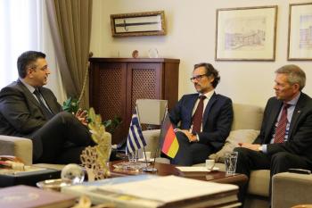 Συνάντηση του Απόστολου Τζιτζικώστα με τον πρέσβη της ομοσπονδιακής δημοκρατίας της Γερμανίας Jens Plötner 