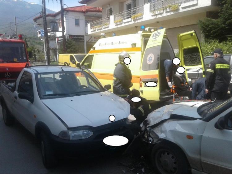 Σε ατύχημα, με ελαφρείς τραυματισμούς, ενεπλάκησαν δυο ηλικιωμένοι, στην περιφερειακή οδό της Νάουσας!