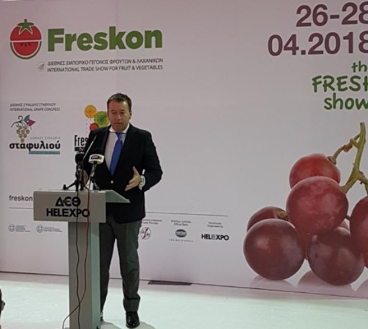Η παρουσία του Υφυπουργού Αγροτικής Ανάπτυξησ και Τροφίμων Β. Κόκκαλη στα πλαίσια της Έκθεσης Freskon 2018