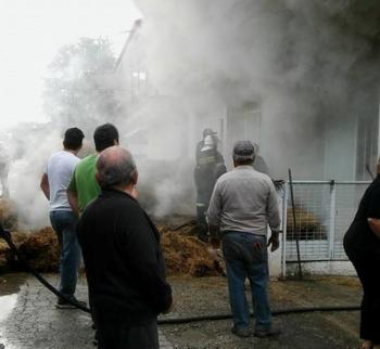 Φωτιά από βραχυκύκλωμα έκαψε τριφύλλια σε ισόγειο κατοικίας στον Πολυπλάτανο
